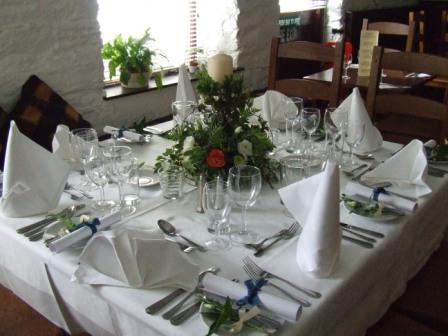 Tables set for a private function